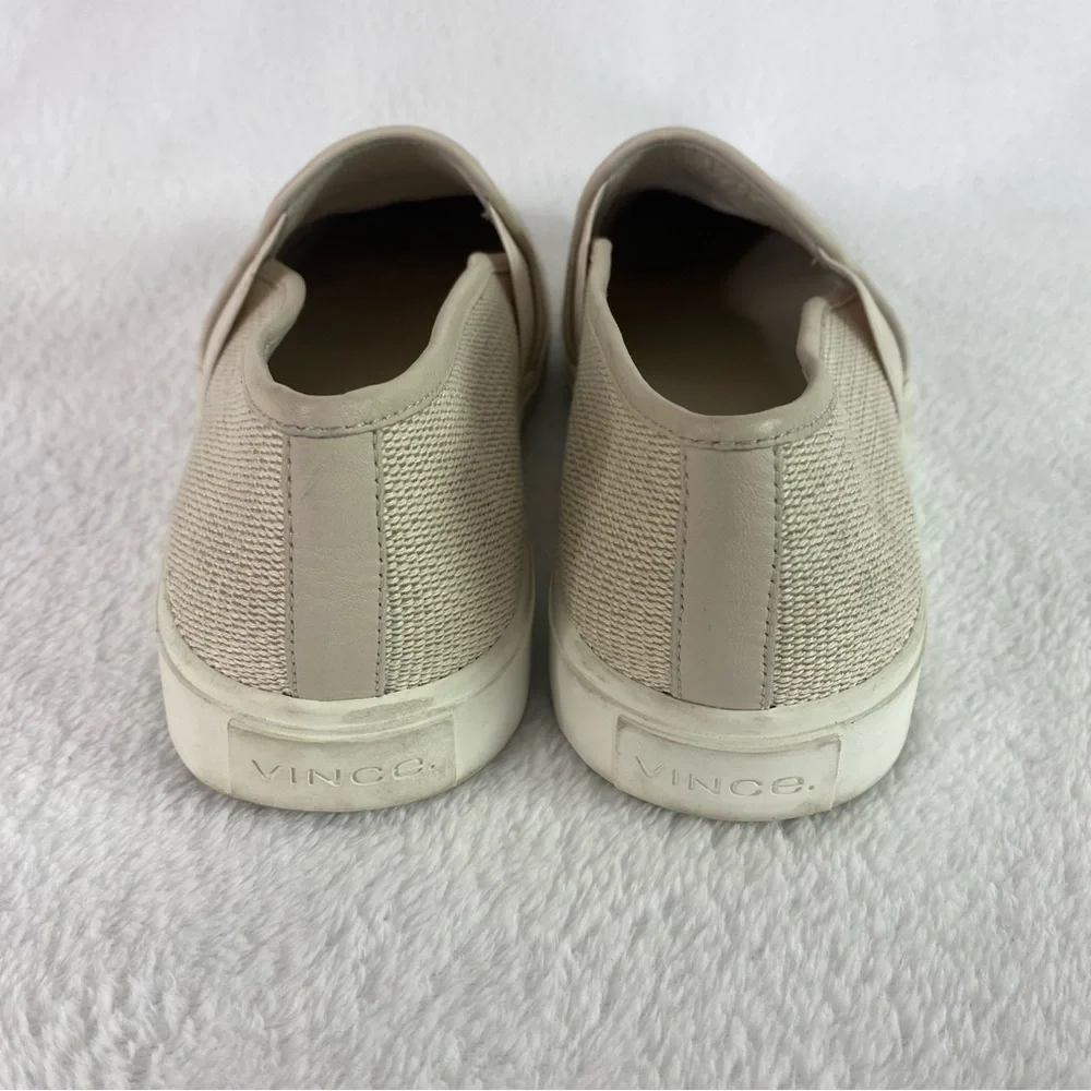 Vince Blair Women's Slip-on Sneakers Size US 8 EU 38 Beige Woven Jute Loafers